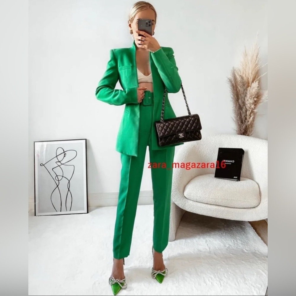 Zara Emerald Green Suit Set - Picture 4 of 11